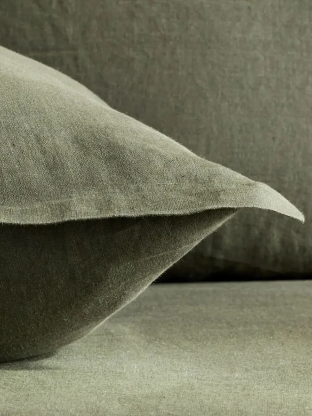 European Linen Euro Sham Pine Green 20 x 20